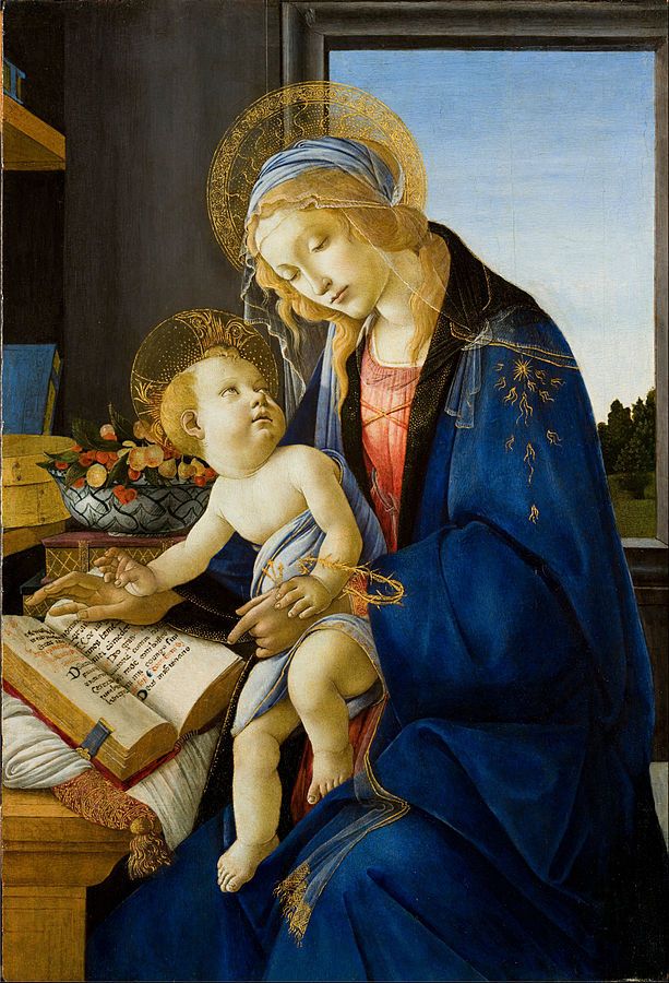 613px-Sandro_Botticelli_-_The_Virgin_and_Child_(The_Madonna_of_the_Book)_-_Google_Art_Project.jpg