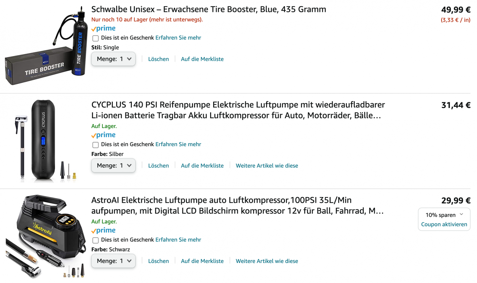 CYCPLUS Luftkompressor Elektrische Luftpumpe 12V Digitale