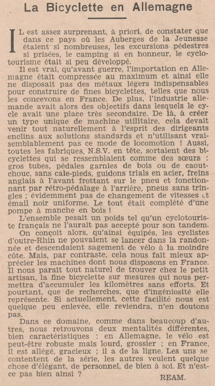Cyclo Magazine 01.01.1946 La Bicyclette en Allemagne.jpg