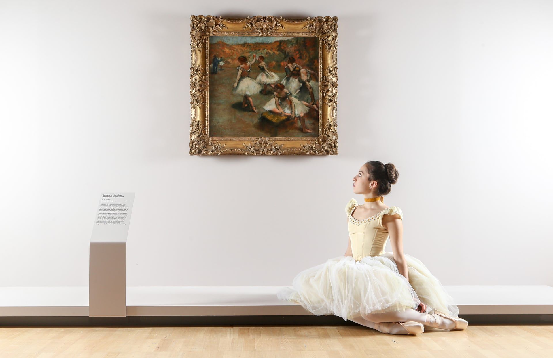 Evie Ferris of the Australian Ballet poses beside work by Edgar Degas at NGV International.jpg
