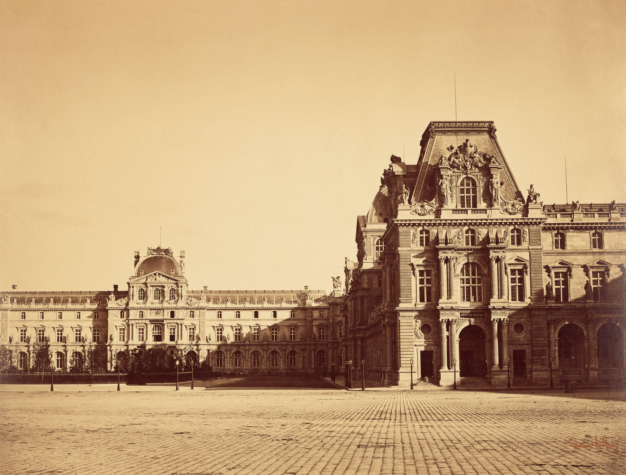 Gustave Le Gray - Pavillon Mollien Pavilion, the Louvre, Paris (1859).jpg