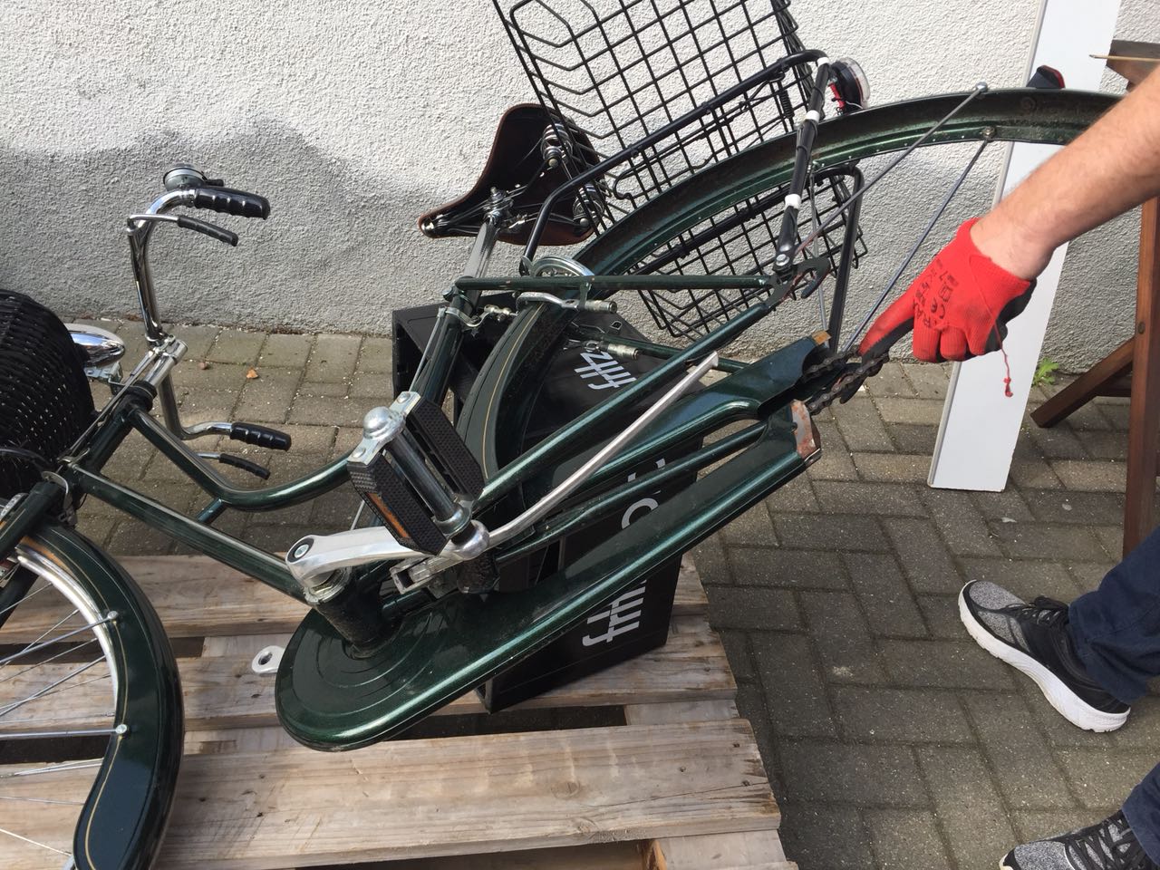 geschlossener kettenschutz fahrrad hollandrad sparta zerlegen