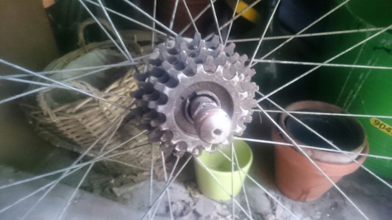 dann mache ich mein altes fahrrad auszubessern