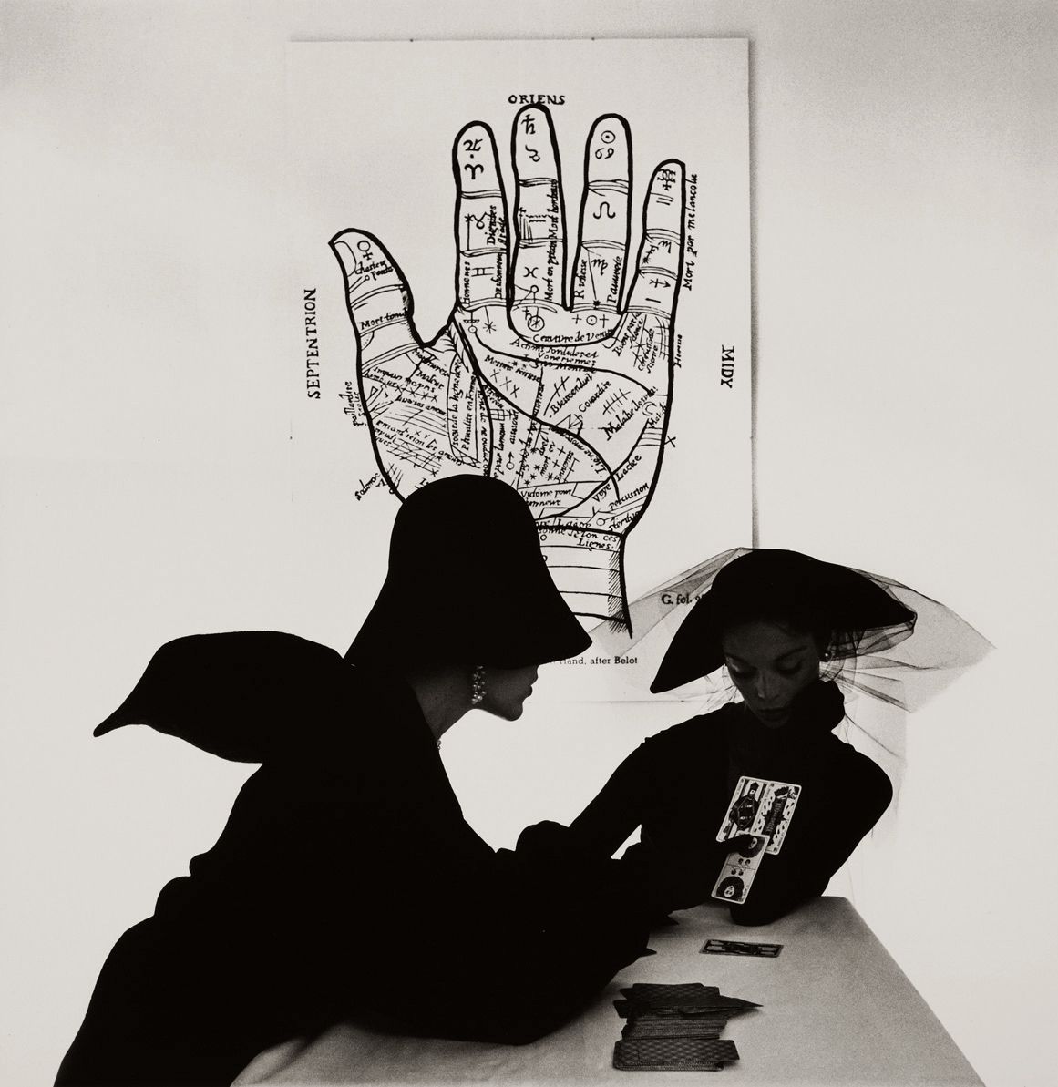 Irving Penn - The Tarot Reader (Bridget Tichenor and Jean Patchett), New York 1949, printed 1984.jpg