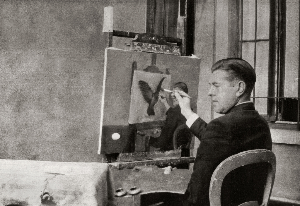 Jacqueline Nonkels - René Magritte painting ‘Clairvoyance’  Brussels, 4 October 1936.jpg