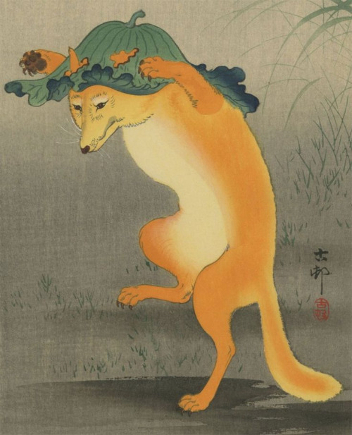 Ohara Koson - Dancing Fox, 1910.jpg
