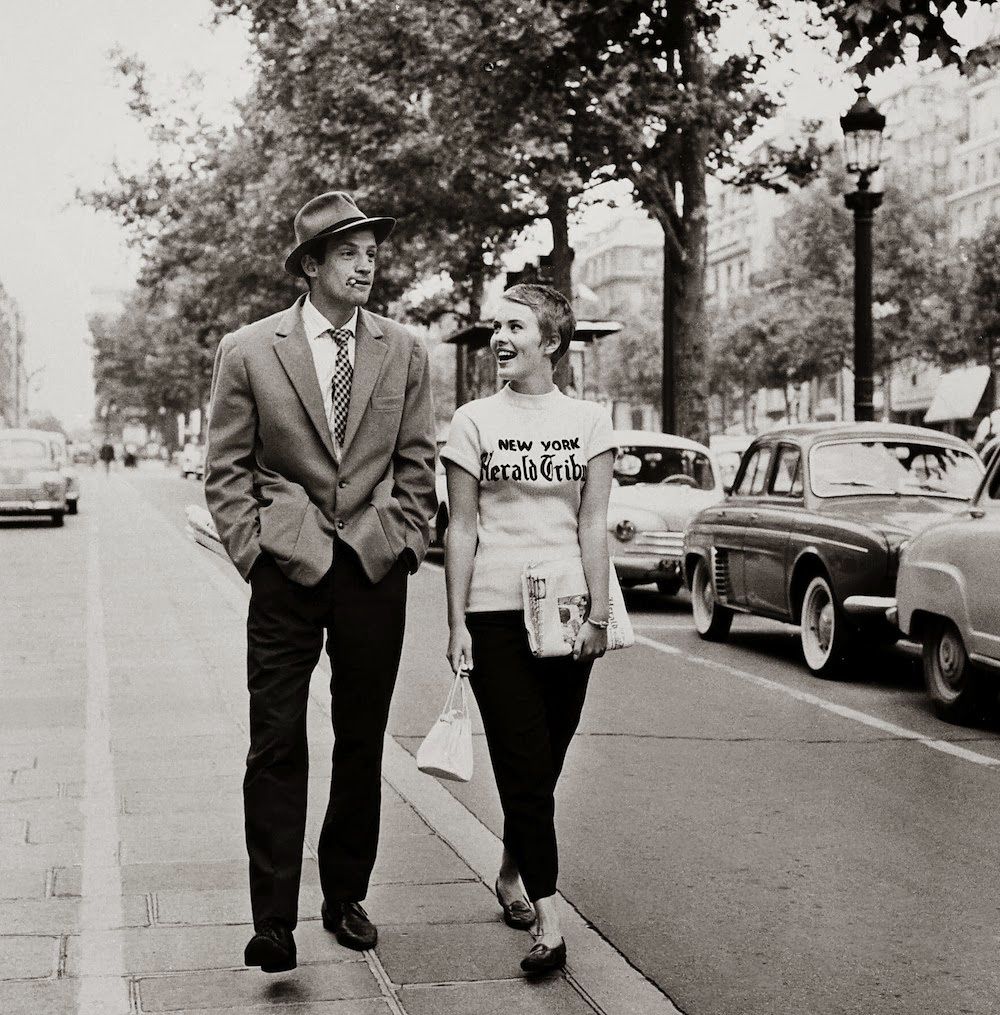 Raymond Cauchetier-Jean Paul Belmondo & Jean Seberg, Paris, 1959 Breathless.jpg