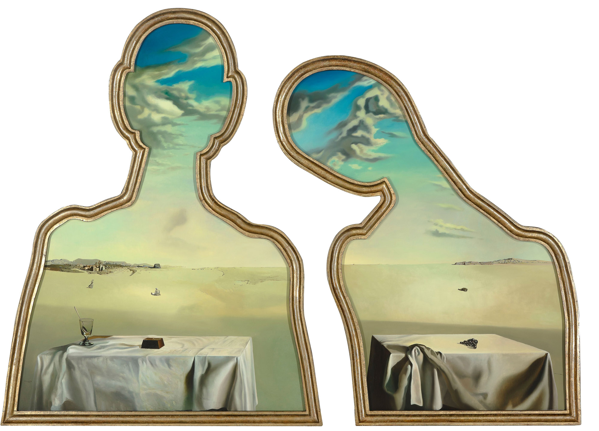 Salvador Dalí - Couple aux têtes pleines de nuages (Couple with their Heads Full of Clouds)1936.jpg