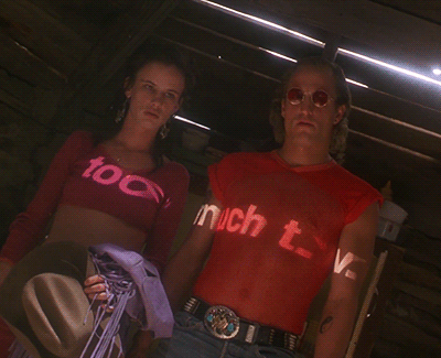 'too much tv' natural born killers with juliette lewis & woody harrelson by oliver stone.gif