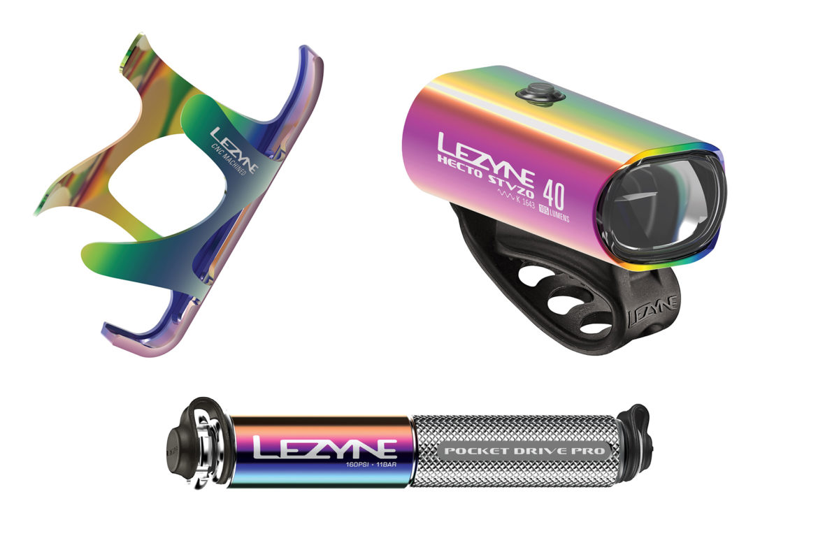 Lezyne Neo Metallic: Ausgewählte Parts jetzt im Oilslick-Look!