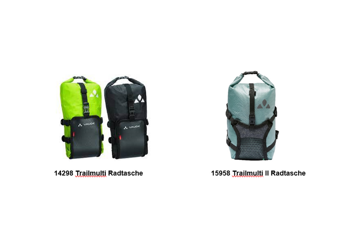 Freiwilliger Produktrückruf bei Vaude: Unfallgefahr durch Trailmulti-Fahrradtaschen