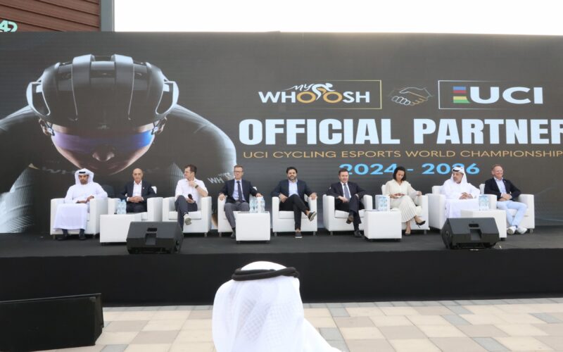 MyWhoosh wird Sponsor der Straßen-WM: Pressekonferenz der UCI in Abu Dhabi